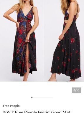 Free People Feeling Good Midi Maxi Dress NeW